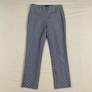 Peace Of‎ Cloth Women's Pants Size 2 Blue Damask